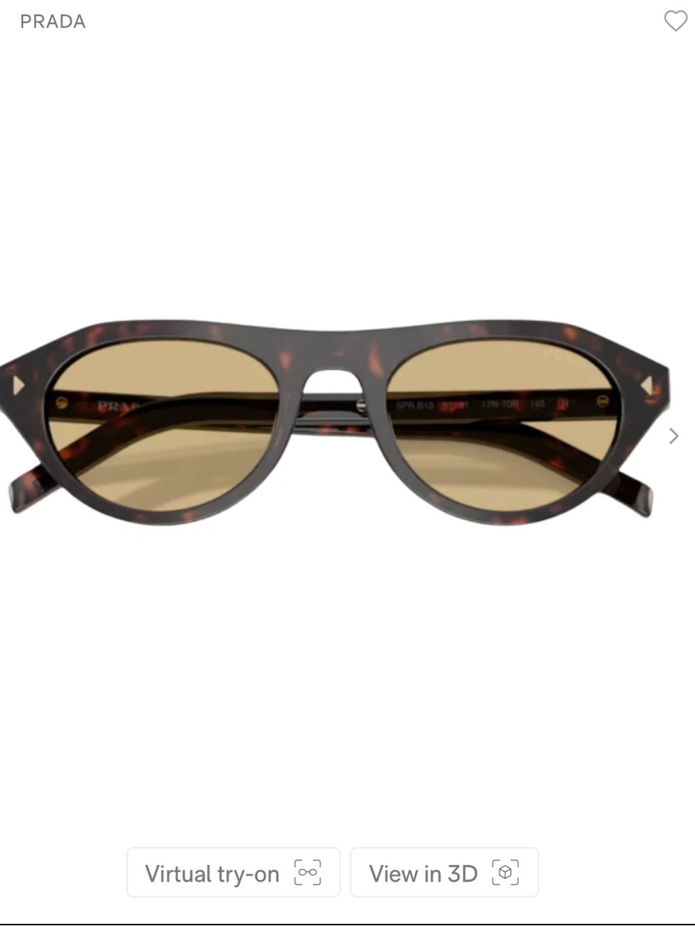 Prada Tortoiseshell Sunglasses with Brown Lenses